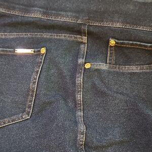 Slim Fit WOMEN'S Dark Blue Jeans with Contrast Stitching